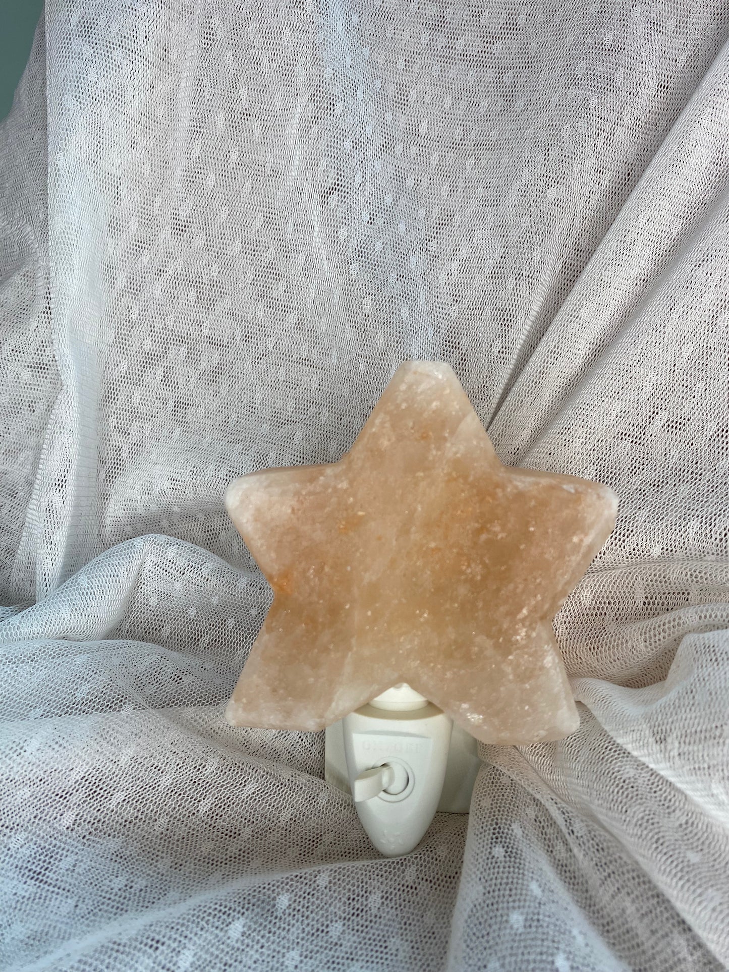 Zoutsteen bedlampje Ster