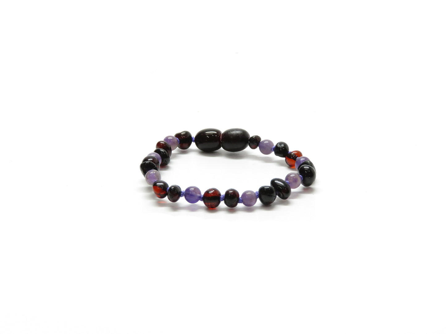 Amethist- Barnsteen Kers armband