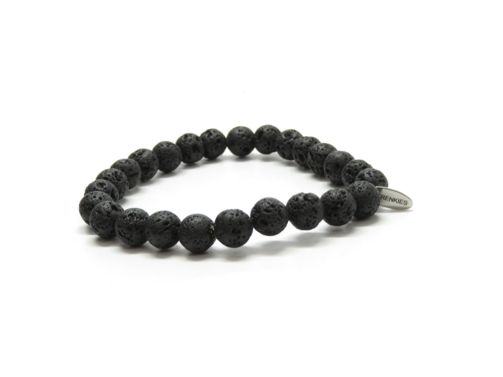 Lavasteen XXL armband (elastisch)