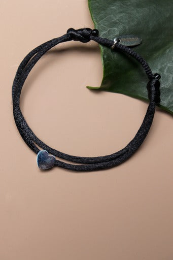 Satijnen armband - hartje