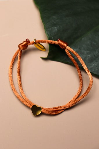 Satijnen armband - hartje